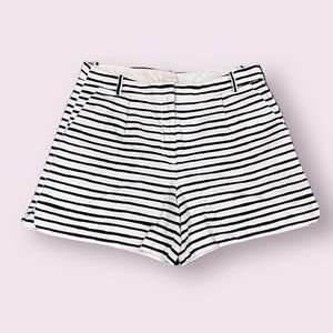 J Crew Shorts Womens 10 Cotton Festival Classy White Black Striped